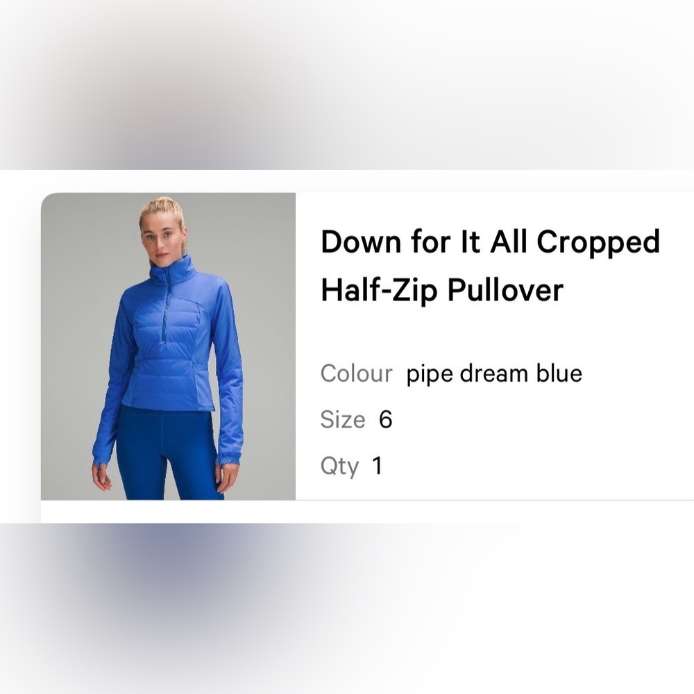 Lululemon Pull-over Blue Down Jacket - image 12